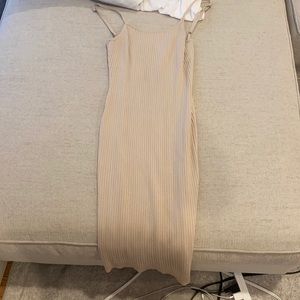 Beige pencil dress